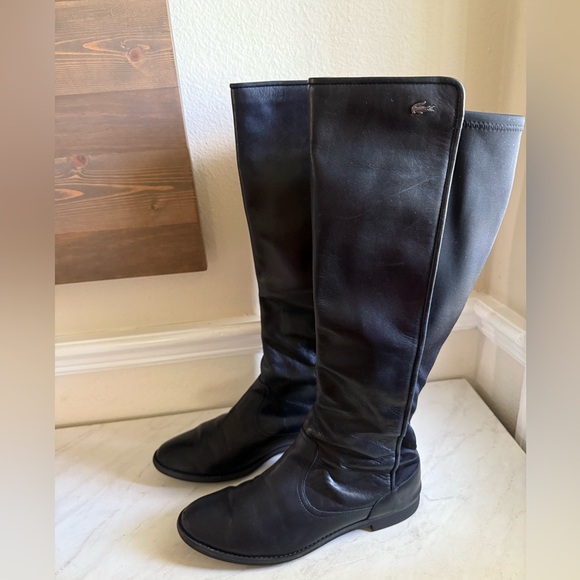 LACOSTE Rosemont Tall Leather Riding Boots - Picture 4 of 9
